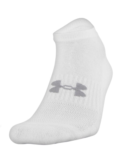 UA Adult's Training Cotton No Show 6-Pack Socks